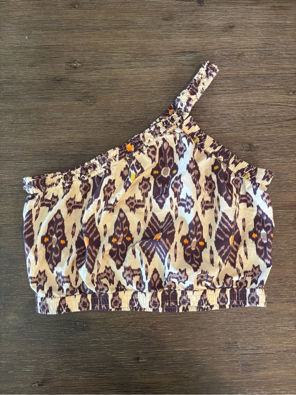 Bailey 44 Southwestern Print One-Shoulder Crop Top